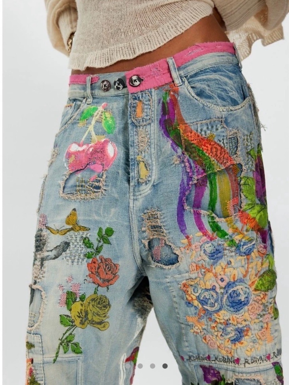 Magnolia Pearl Peonies Dani Blues Denims Pants 906 Washed Indigo - Picture 5 of 6
